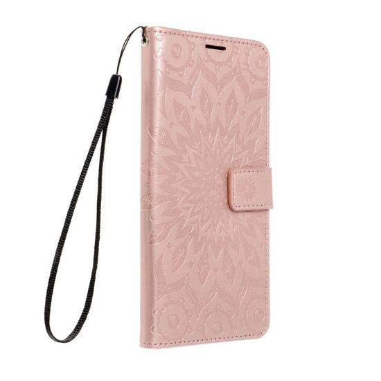 Pouzdro / Obal na Samsung Galaxy A22 5G starorůžová mandala - knížkové Forcell MEZZO