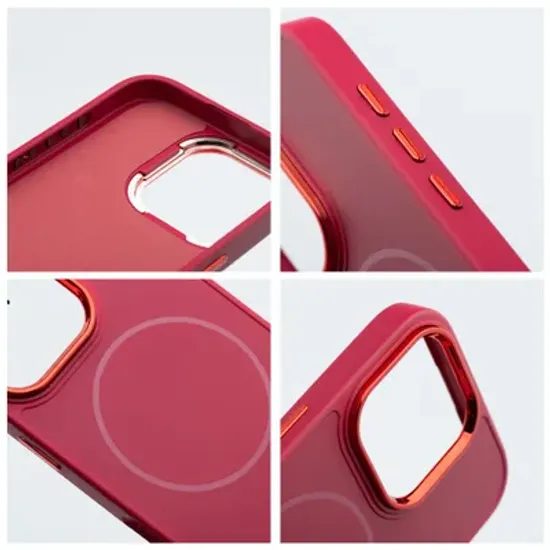 Obal / kryt na Apple iPhone 12 Mini červený - Frame Mag Cover Case