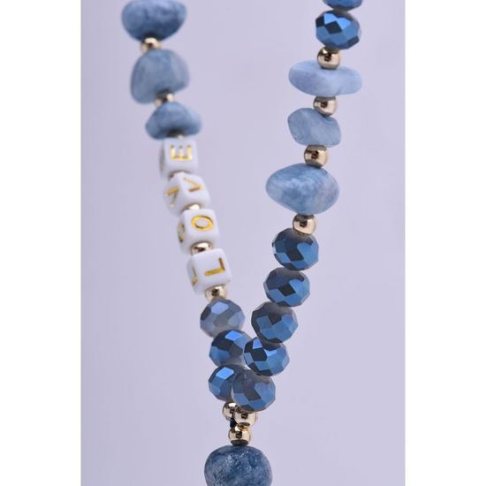 Přívěsek na telefon modrý - délka 44cm