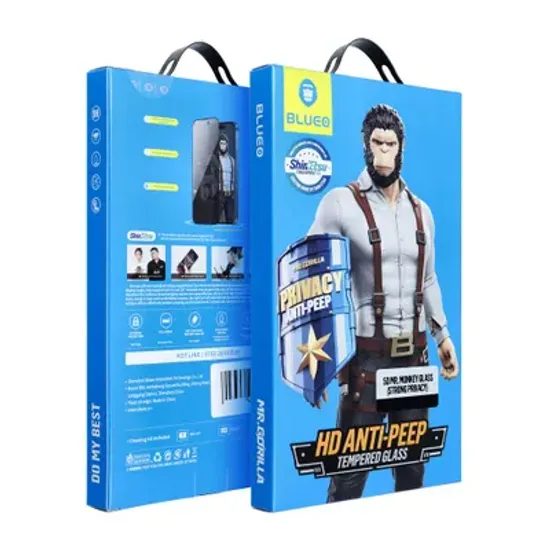 Tvrzené / ochranné sklo Apple iPhone 17 černé (privátní) - 5D Mr. Monkey Glass