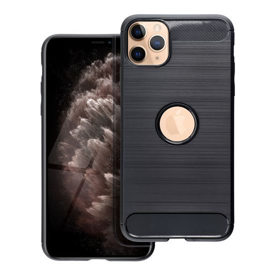 Obal / kryt pre Apple iPhone 11 Pro Max čierne - Forcell CARBON