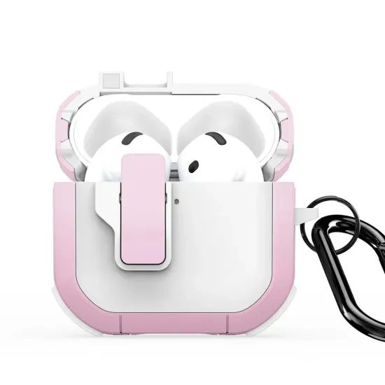 Pouzdro / obal na AirPods 4 - bílorůžové DUX DUCIS