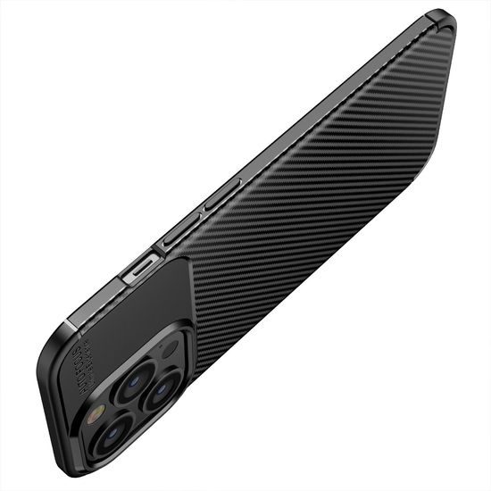 Obal / kryt na qApple iPhone 14 PRO čierne - CARBON Premium