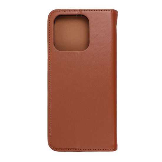 Puzdro / obal na Xiaomi Redmi 12C hnedý - kniha Kožené puzdro SMART PRO