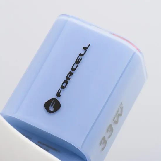 Cestovní nabíječka 33W GaN3 s kabelem, USB C + USB A modrá - FORCELL