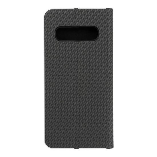 Puzdro / obal na Samsung Galaxy S10 čierne - kniha LUNA CARBON