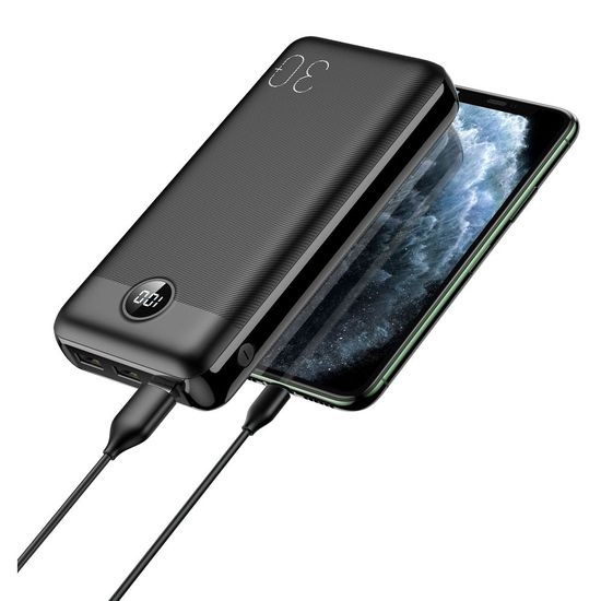Powerbanka 30000mAh PD QC3.0 20W černá - VEGER L30