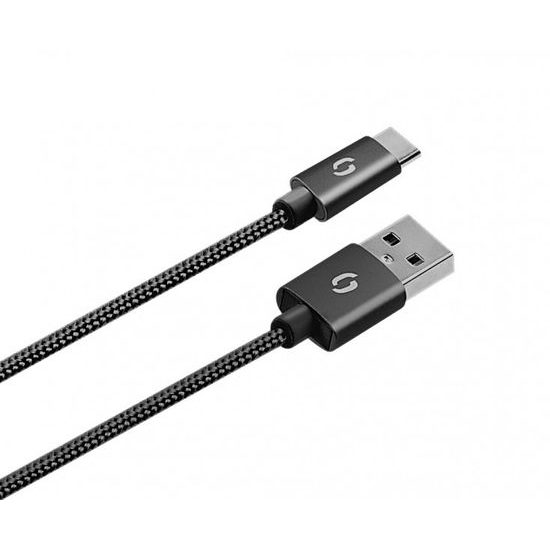 Nabíjačka do auta 3,4A, 2xUSB, smart IC, čierna, USB-C kábel - Aligator
