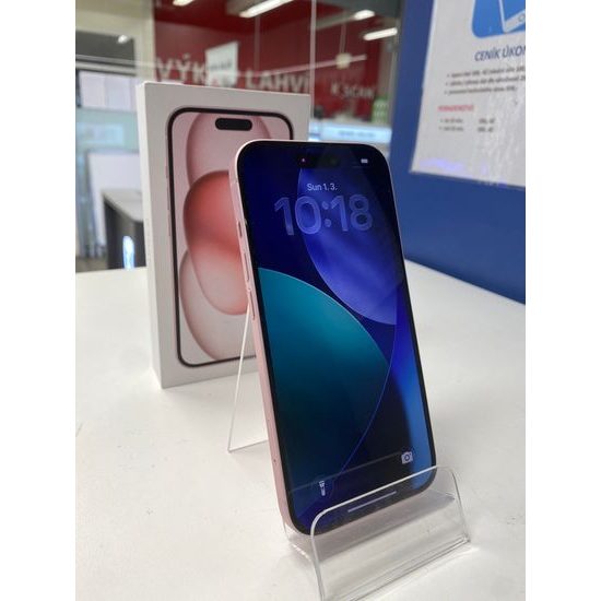 Apple iPhone 15 128GB růžový - použitý (A+)