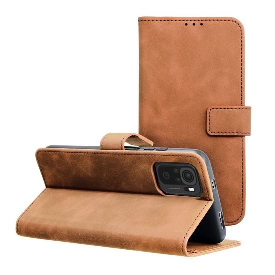 Pouzdro / obal na Xiaomi Redmi Note 10 / Note 10s hnědé - knížkové Forcell Tender