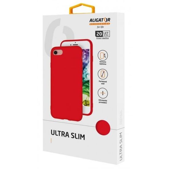 Obal / kryt pre Samsung Galaxy A70 červený - Aligator Ultra Slim