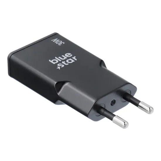 Nabíjecí adaptér úzký 2 x USB C QC4.0 PD 3A 30W černý - Blue Star
