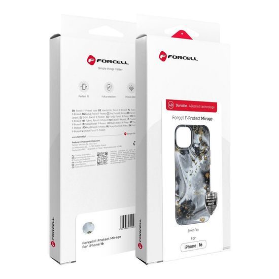 Obal / kryt na Apple iPhone 16 FORCELL F-PROTECT stříbrný - MagSafe