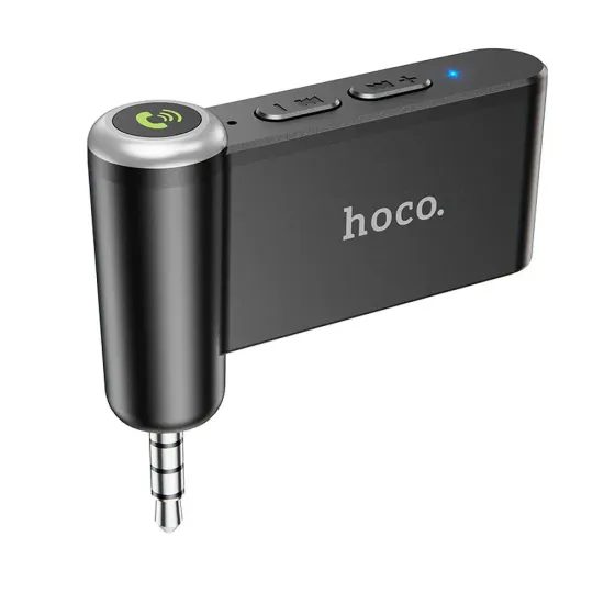 Bezdrátový přenašeč audia, AUX na Bluetooth, 3,5mm konektor, E58, černý - Hoco