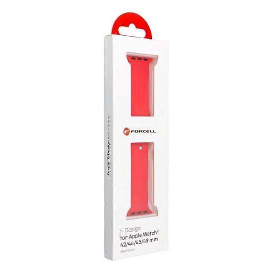 Silikonový náramek pro Apple Watch 42/44/45/49mm červený - FORCELL