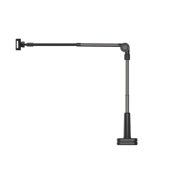 Univerzální držák na tablet/telefon pro upevnění na stůl s otočným a nastavitelným ramenem černý - FIXED Relax
