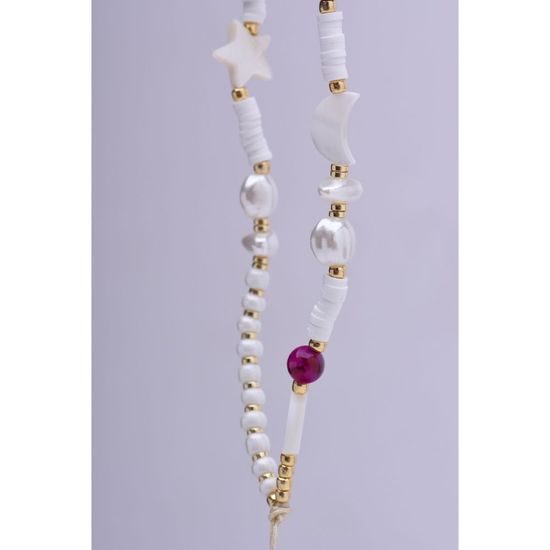 Přívěsek na telefon SHELLS 44cm - korálky a mušle