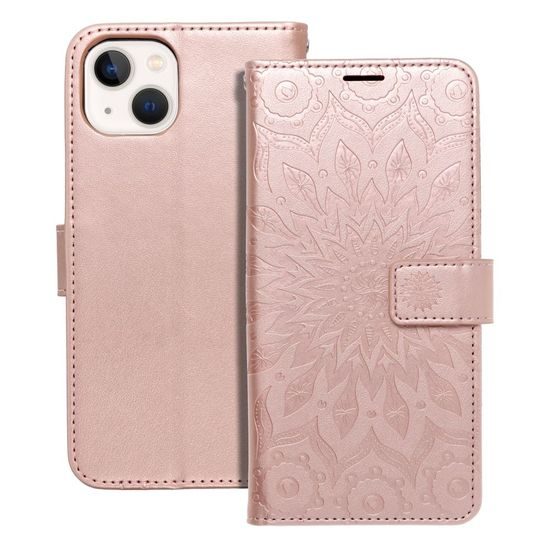 Puzdro / obal pre Apple iPhone 13 old pink mandala - kniha Forcell MEZZO