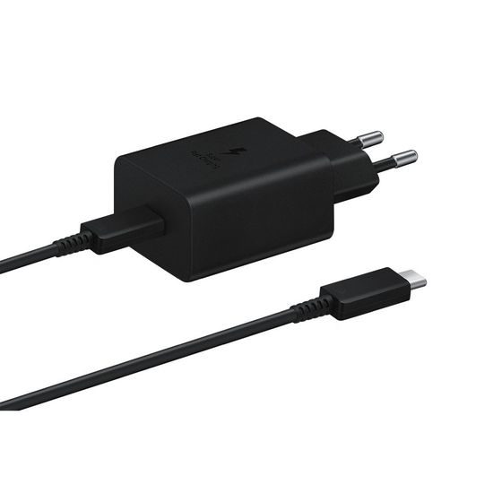 Originál Samsung 45W Cestovní nabíječka + USB-C Datový Kabel černá