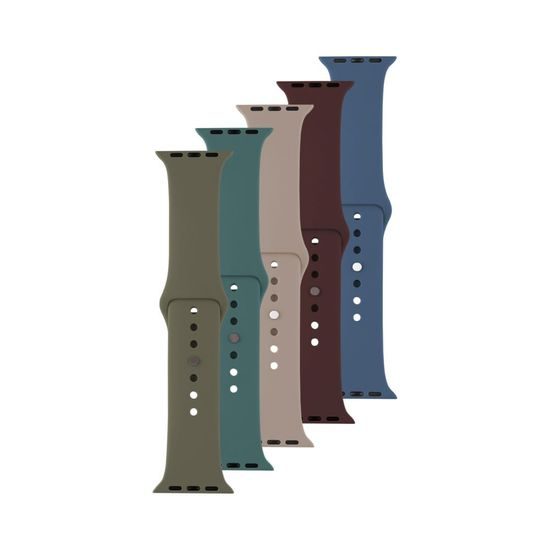 Set silikonových řemínků Fixed strap pro Apple Watch 38/40/41 mm - různé barvy