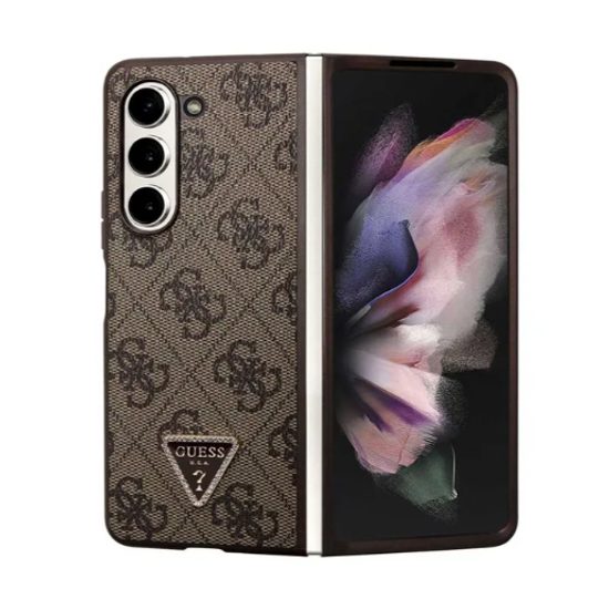 Obal / kryt na Samsung Galaxy Z Fold 5 5G hnedý - Guess Leather