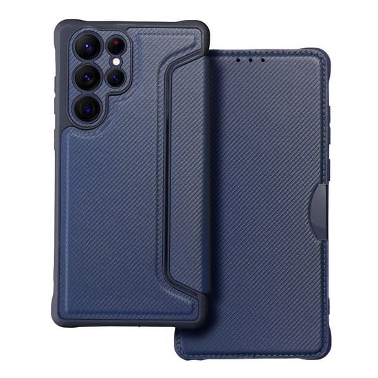 Puzdro / obal na Samsung Galaxy S22 Ultra modré - kniha Razor