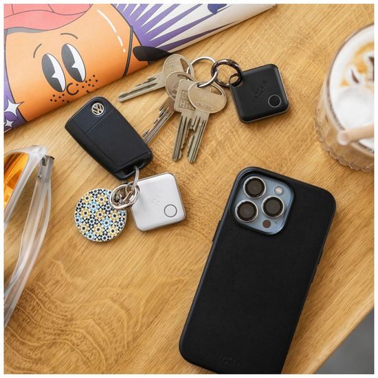 Smart tracker FIXED Tag s podporou Find My, bílý