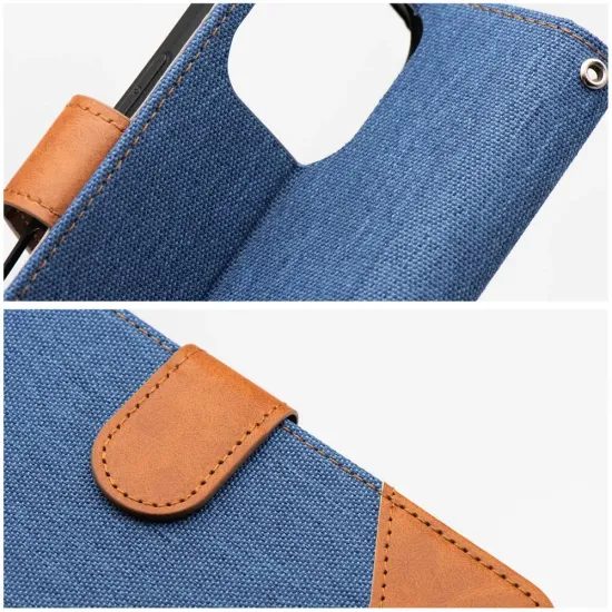 Pouzdro / obal na Apple iPhone 16 Pro modré - knížkové Jeans