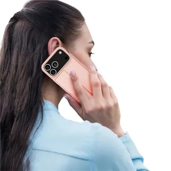 Pouzdro / obal na Apple iPhone 17 Pro růžové - knížkové DUX DUCIS