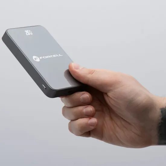 Tenká powerbanka Forcell F-Energy Super Slim F10k8 s MagSafe PD3.0 QC4.0 15W 10000mAh - šedá