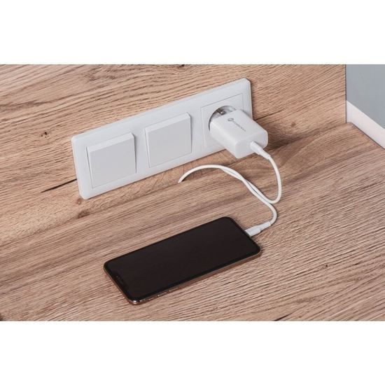 Cestovní nabíječka Forcell vstup USB C s kabelem Typ C - 3A 25W s funkcí PD a QC 4.0