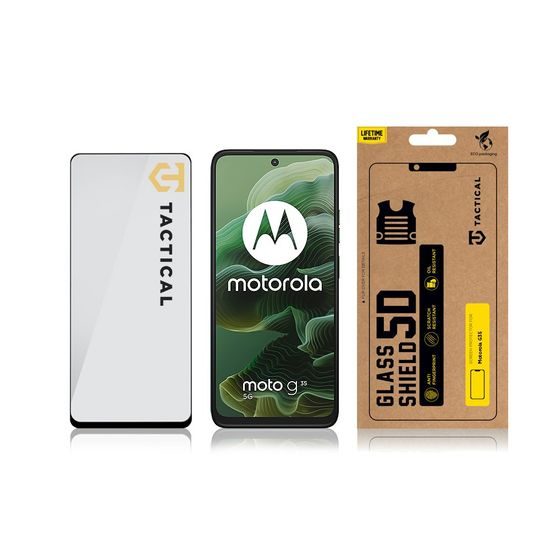 Tvrzené / ochranné sklo Motorola G35 černé - Tactical Glass Shield 5D