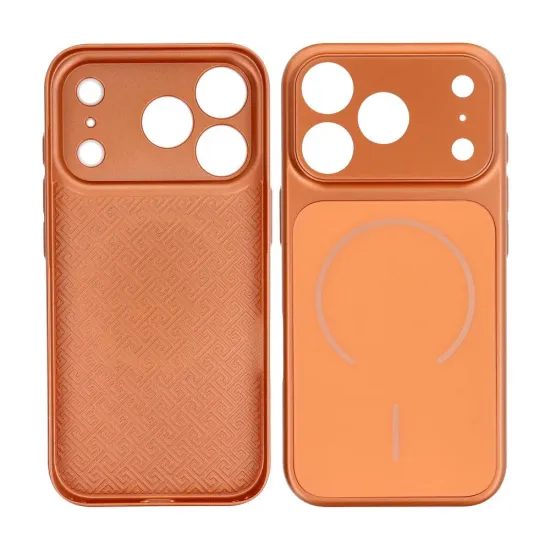 Obal / kryt na Apple iPhone 15 oranžový - Case MAKE 17 MagSafe