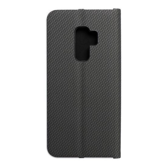 Pouzdro / obal na Samsung Galaxy S9 Plus černé - knížkové LUNA CARBON