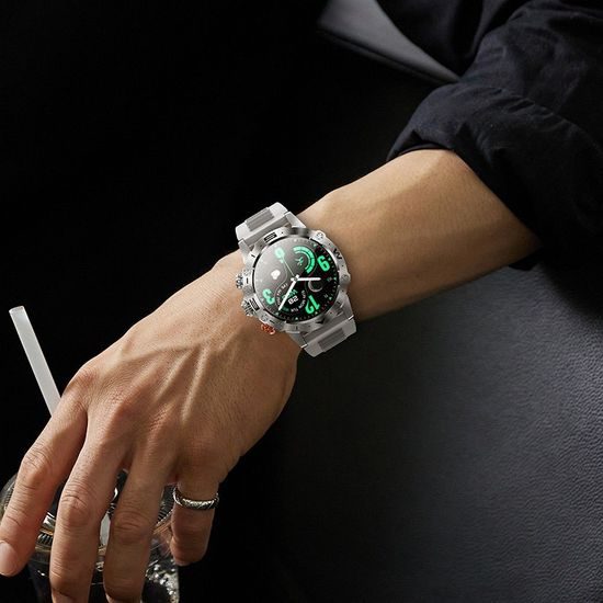 Chytré sportovní hodinky (včetně hovorů) stříbrné - HOCO Y20