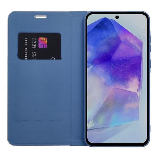 Pouzdro / obal na Samsung Galaxy S10 modré - knížkové Forcell LUNA Carbon
