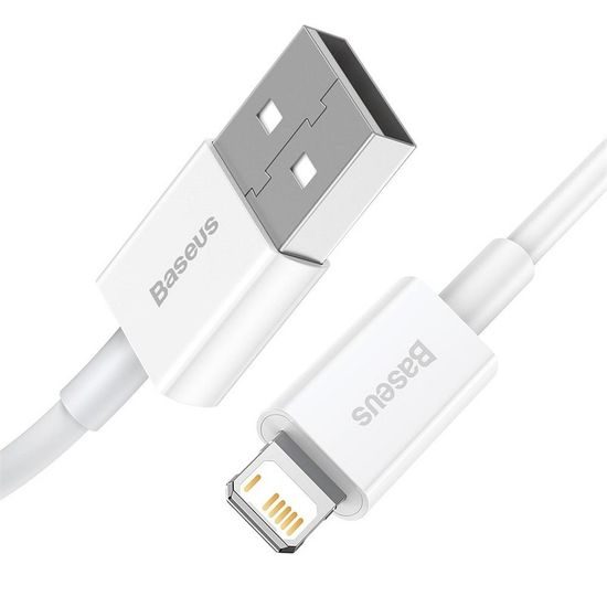 Kabel USB na Apple, Lightning 8-pin, 2,4A , 1m, bílý - Baseus