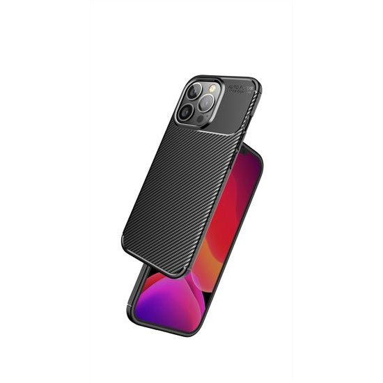 Obal / kryt na qApple iPhone 14 PRO čierne - CARBON Premium