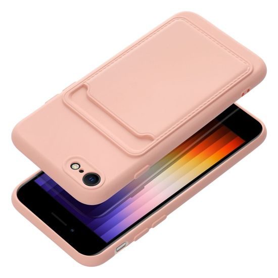Obal / kryt pre Apple iPhone 7 / 8 / SE 2020 ružové - Forcell CARD CASE