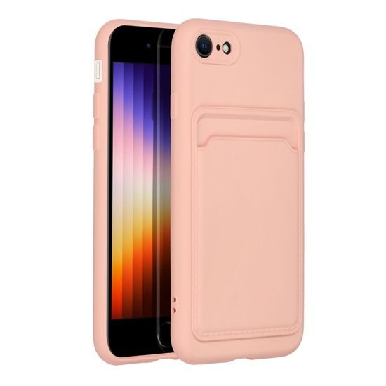 Obal / kryt pre Apple iPhone 7 / 8 / SE 2020 ružové - Forcell CARD CASE