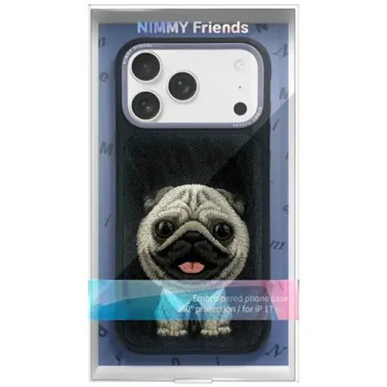 Obal / kryt na Apple iPhone 17 Pro černý - NIMMY case BIG EYED PET Dog