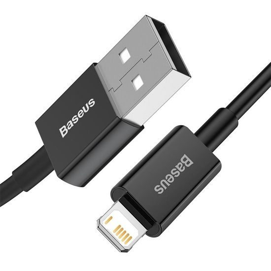Kabel USB na Apple, Lightning 8-pin, 2,4A, 1m, černý - Baseus