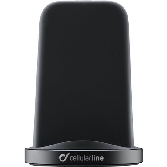 Bezdrôtový nabíjací stojan Cellularline WIRELESS FAST CHARGER STAND S USB-C, rýchle nabíjanie, štandard Qi, čierny