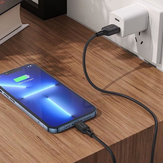 Kabel USB A to Micro USB 2,4A X90 1m černý - HOCO