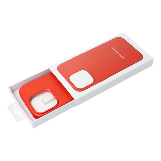 Obal / kryt na Apple iPhone 15 PRO MAX červený - Leather Mag Cover