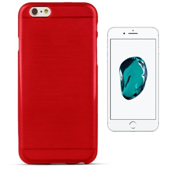 Obal / kryt na Apple iPhone 7 Plus / 8 Plus červené - Jelly Case Brush