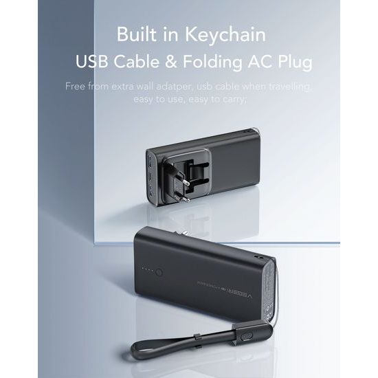 Power Bank VEGER ACE100 - 10000mAh Quick Charge 20W