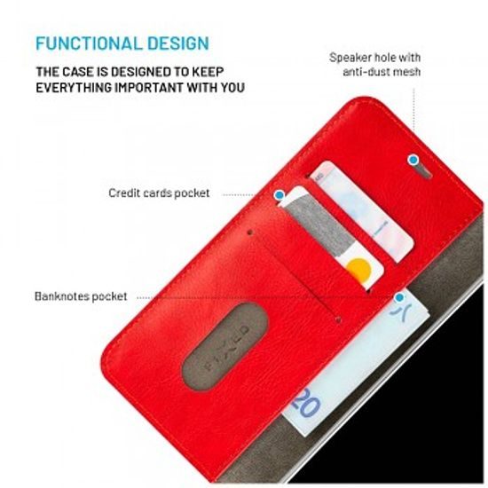 Pouzdro / obal na Samsung Galaxy A17 4G/5G červené - knížkové Fixed Opus