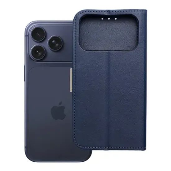 Pouzdro / obal na Apple iPhone 17 Pro modré / krémové - knížkové Split Book