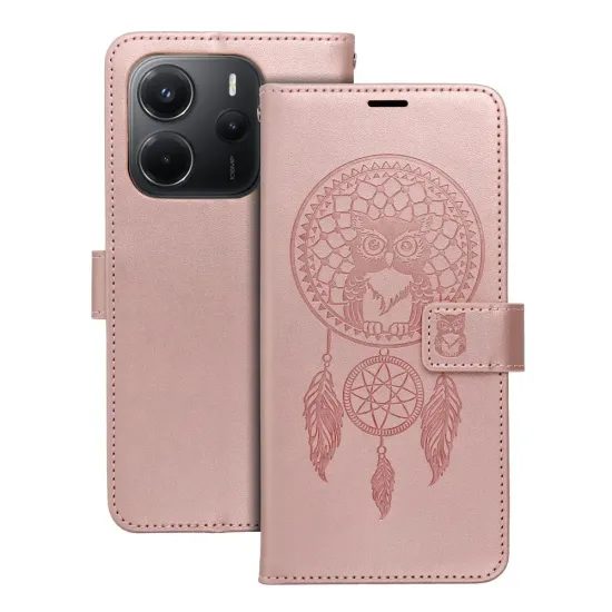 Pouzdro / obal na Xiaomi Redmi Note 15 Pro 5G růžovo-zlatý - knížkový MEZZO